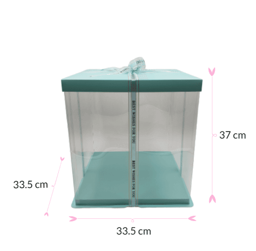 Caja Para Tarta Deluxe Azul - 33,5 X 37 Cm