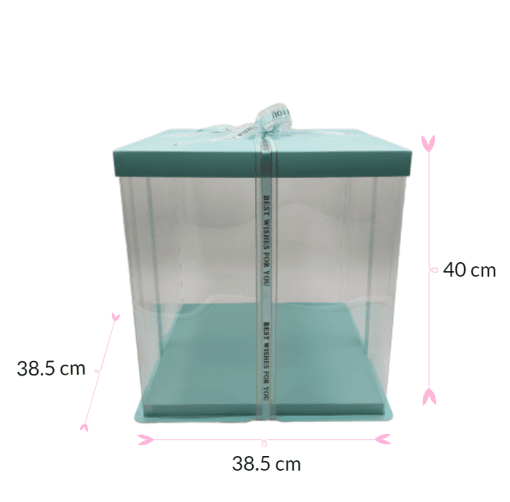 Caja Para Tarta Deluxe Azul - 38,5 X 40 Cm
