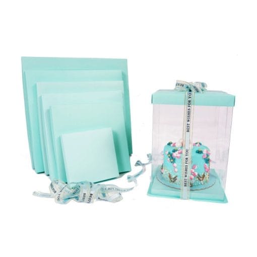 Caja Para Tarta Deluxe Azul - 30 X 34 Cm - Imagen 4