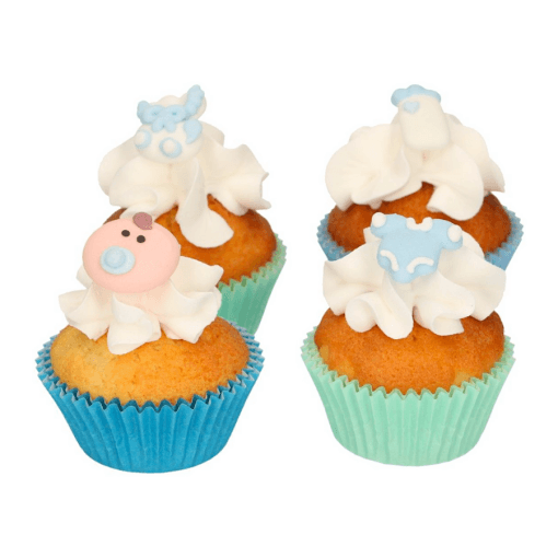 Decoraciones De Azucar Funcakes - Bebe NiÑo Azul - Imagen 3
