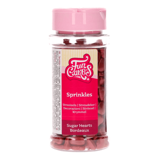 Sprinkles Funcakes - Corazones Burdeos 80 G - Imagen 2
