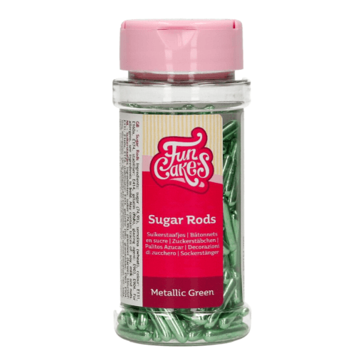 Palitos De Azucar Xl Funcakes - Verde Metalizado 70 G - Imagen 2