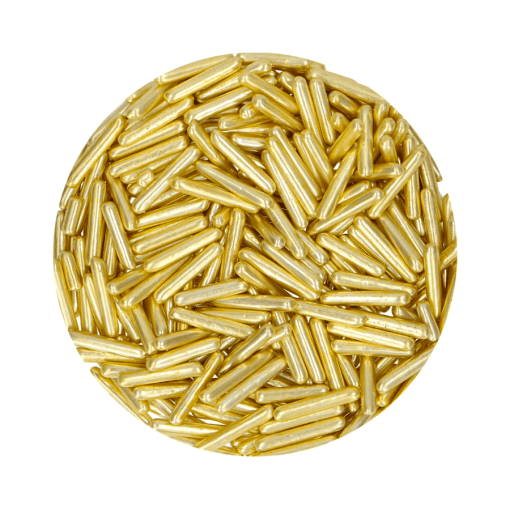 Palitos De Azucar Xl Funcakes - Amarillo Oro Metalizado 70 G