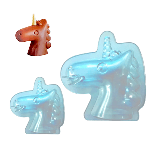 Molde Policarbonato Para Chocolate - Unicornio 3d