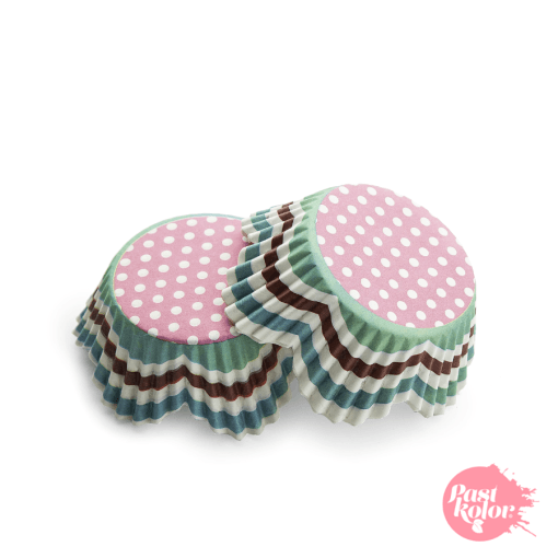 Capsulas Cupcakes Rosa Dots - 50 Unidades