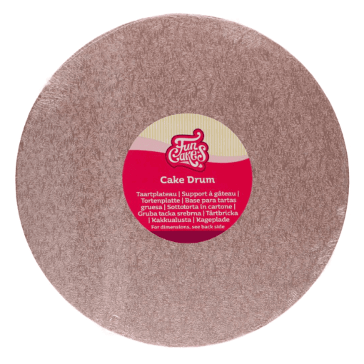 Cake Drum Redondo Oro Rosado (funcakes) - 30 Cm Ø