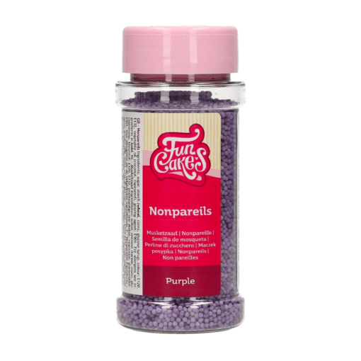 Perlas De Azucar (nonpareils) Funcakes - Purpura 80 G - Imagen 2