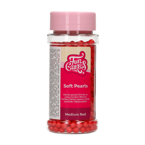 Perlas De Azucar Blandas Funcakes - Rojas 80 G