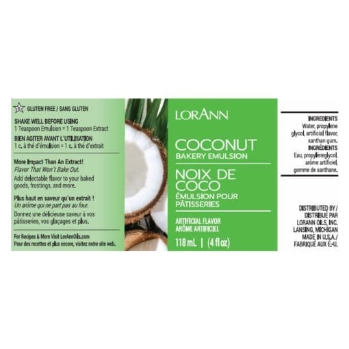 Emulsion De Panaderia Lorann - Coco / Coconut (118 Ml)