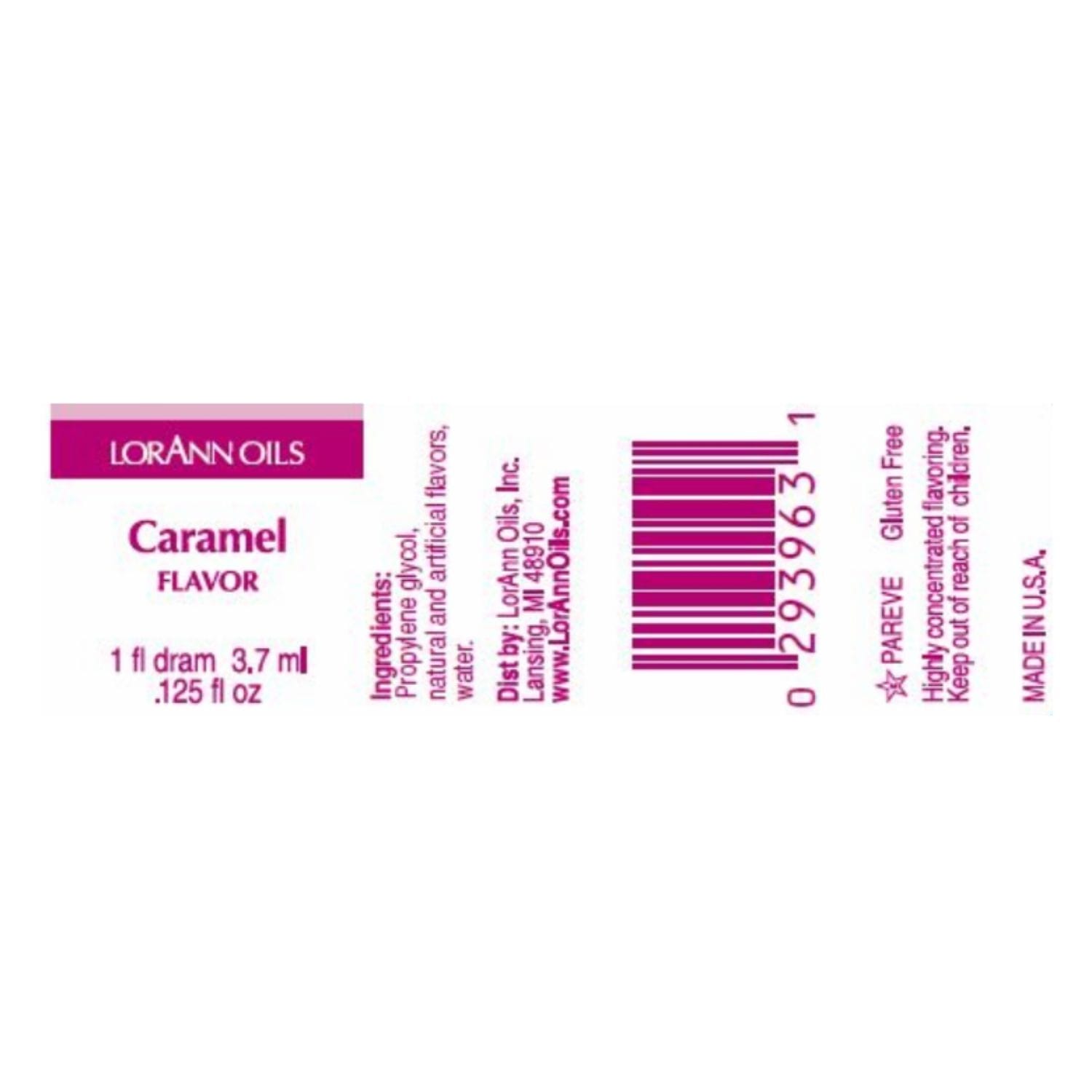 Aroma Concentrado Lorann - Caramelo / Caramel (3,7 Ml) - Imagen 2