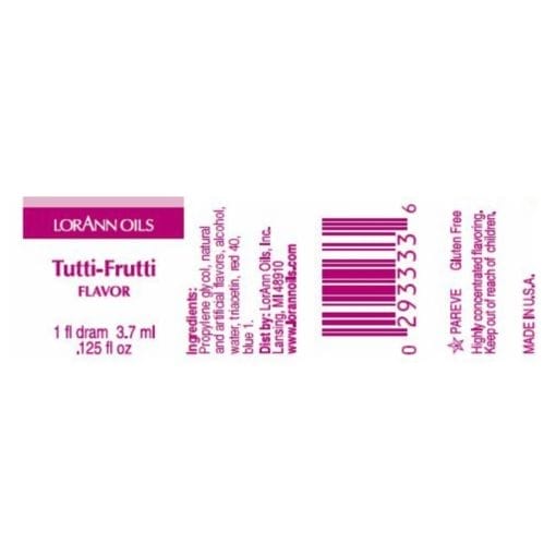 Aroma Concentrado Lorann - Tutti Frutti (3,7 Ml) - Imagen 2