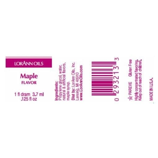 Aroma Concentrado Lorann - Arce / Maple (3,7 Ml) - Imagen 2