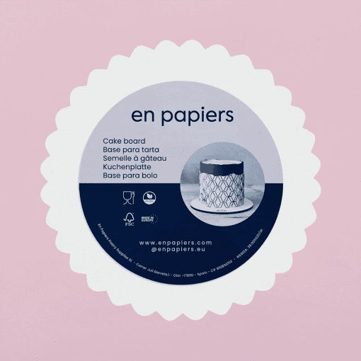 Bases De Madera Redondas Blancas (ondas Cassis) "en Papiers" - 30 Cm - Imagen 3