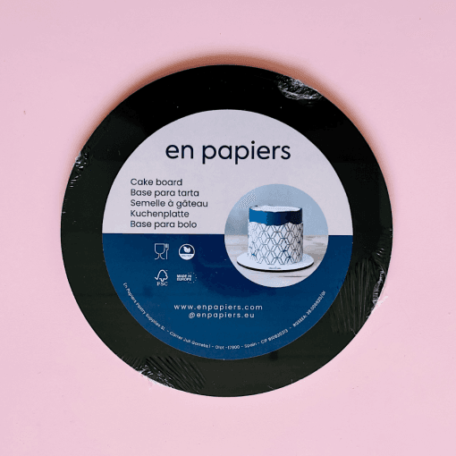 Bases De Madera Redondas Negras "en Papiers" - 15 Cm