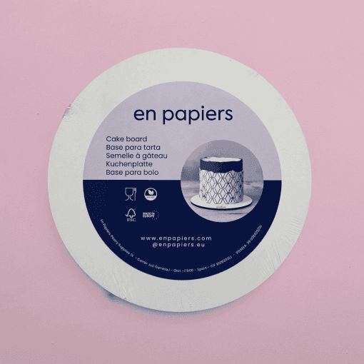 Bases De Madera Redondas Blancas "en Papiers" - 20 Cm