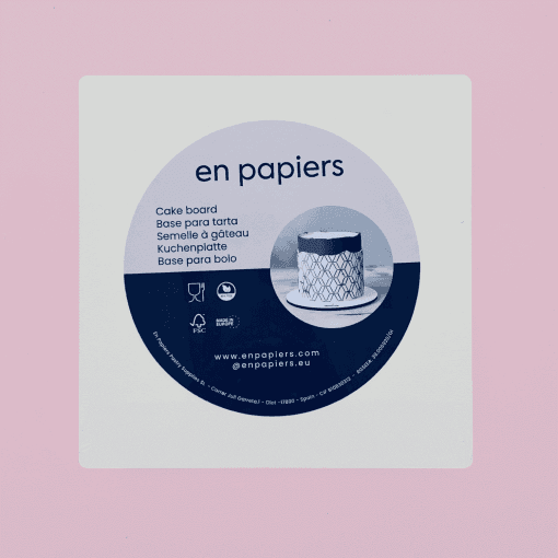 Bases De Madera Cuadradas Blancas "en Papiers" - 20 Cm - Imagen 3