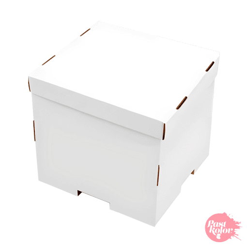 Caja Para Tarta Reversible (blanca Y Kraft) - 28 X 30 Cm - Imagen 3
