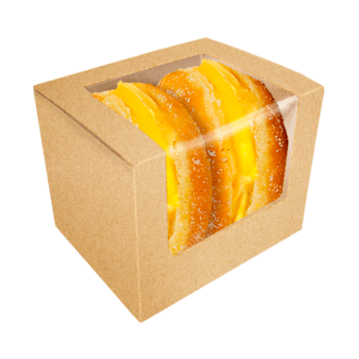 Caja Para Tarta "bento" Kraft - 12,5 X 10 Cm - Imagen 2