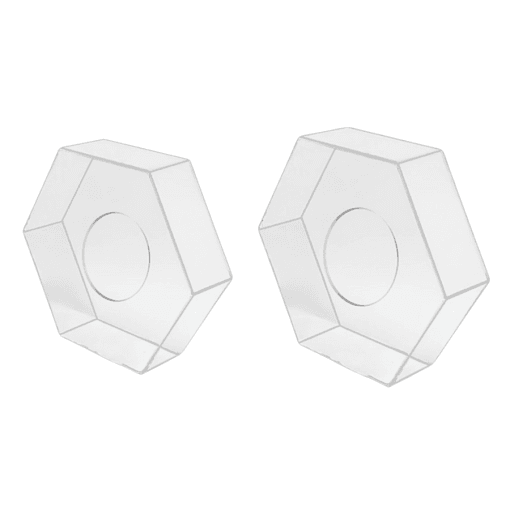Soportes Hexagonales Transparentes Para Tartas - 20 Y 30 Cm / H 10 Cm - Imagen 5