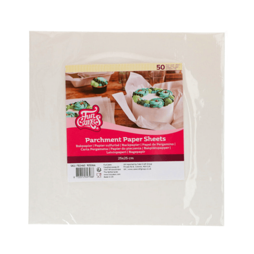 Hojas De Papel Pergamino Funcakes - 25 Cm (50 U)