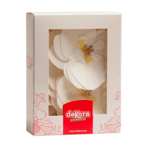 Flores De Oblea Dekora - Orquidea Blanca