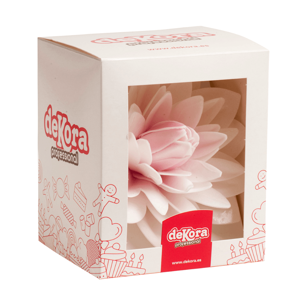 Flor De Oblea Gigante Dekora - Dalia (color Rosado) - Imagen 2