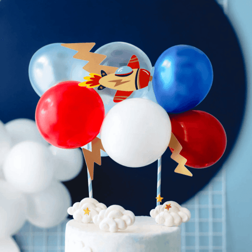 Topper Para Tarta Globos Partydeco - Avion - Imagen 2