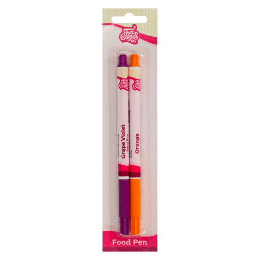 Set Rotuladores Comestibles Funcakes - Morado Y Naranja