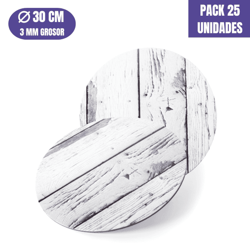 Base Para Tarta Redonda De 30 X 0,3 Cm - Madera Clara [25 Uds]