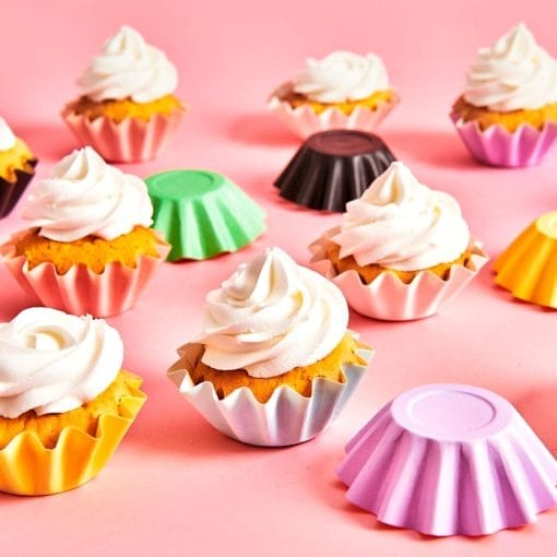 Capsulas Cupcakes Para Hornear "bloom" Funcakes - Violeta Pastel