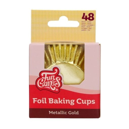 Capsulas Cupcakes Papel Aluminio "foil" Funcakes - Oro Metalico - Imagen 3