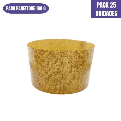 Molde De Papel Para Panettone Mini (panettoncino) - 100 G [25 Unidades]