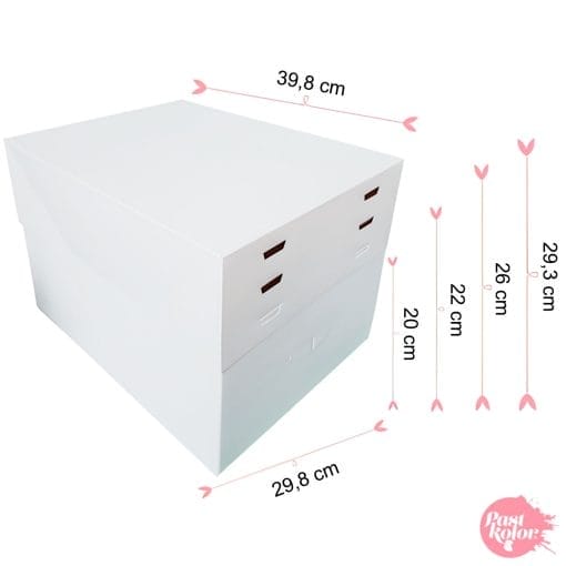 Caja Para Tarta 4 Alturas Ajustables - 39,8 X 29,8 Cm