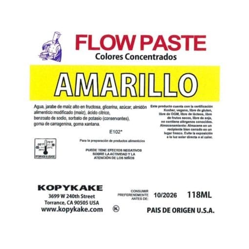 Colorante En Gel "flow Paste" Kopykake - Amarillo (118 Ml) - Imagen 2