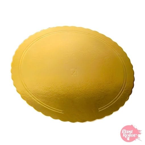 Base Redonda Dorada - 28 Cm Ø / 3 Mm Grosor (10 U)