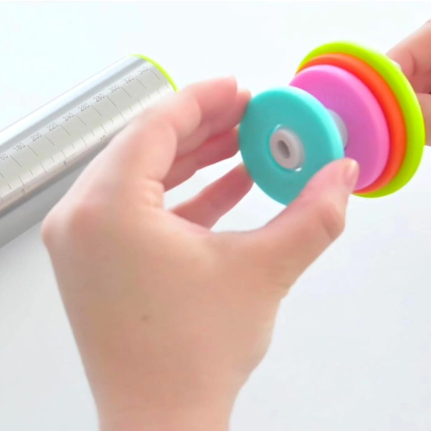 Rodillo De Acero Inoxidable Con Anillos Espaciadores - Patisse - Imagen 2