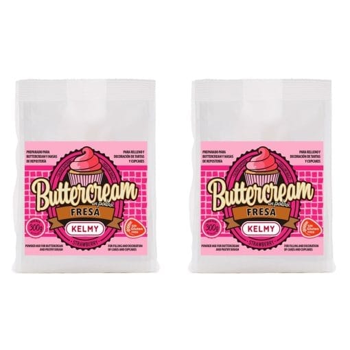 Preparado "buttercream" (crema Mantequilla) Kelmy - Sabor Fresa [300 G]