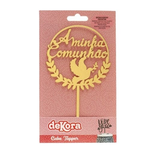 Topper Para Tarta Dorado Dekora - "a Minha Comunhao" - Imagen 2