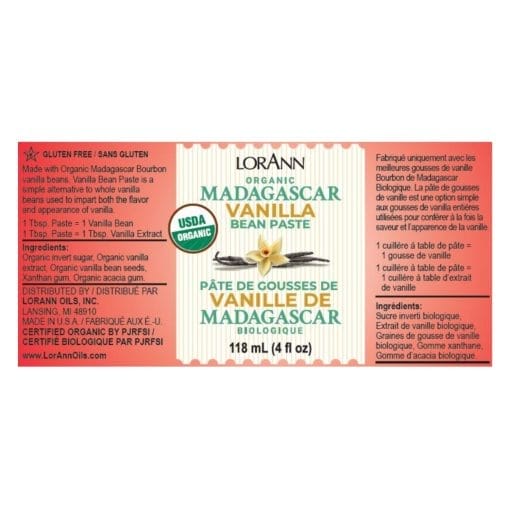Pasta De Vainilla Organica Lorann - 118 Ml - Imagen 2