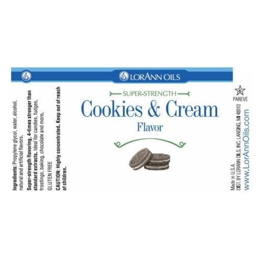Aroma "super-strength" Lorann - Galletas / Cookies & Cream (29,5 Ml)