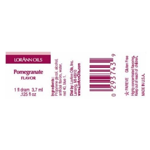 Aroma Concentrado Lorann - Granada / Pomegranate (3,7 Ml) - Imagen 2