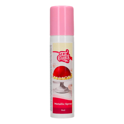 Spray Metalico Funcakes - Rojo Brillante (100 Ml)