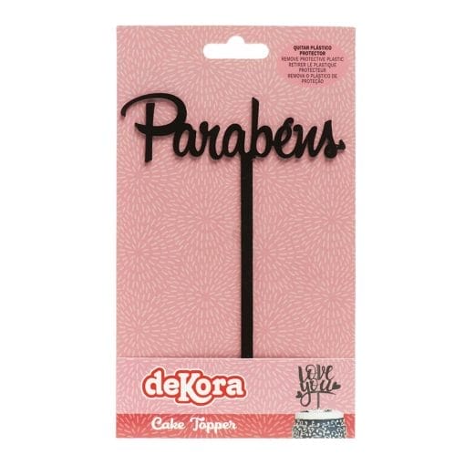 Topper Para Tarta Negro Dekora - "parebens"