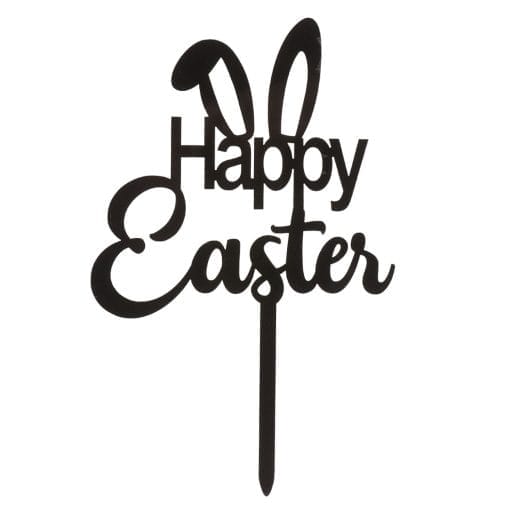 Topper Para Tarta Negro Dekora - "happy Easter" - Imagen 3