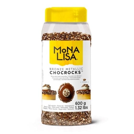 [p. Caduc.] Pepitas De Chocolate "chocrocks" Mona Lisa De Callebaut - Bronce Metalizado (600 G) - Imagen 3