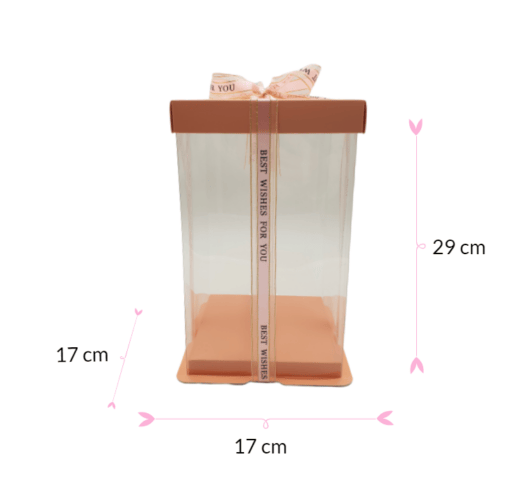 Caja Para Tarta Deluxe Rosa - 17 X 29 Cm