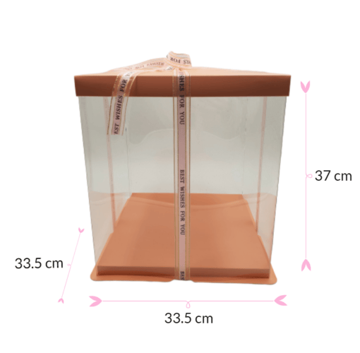 Caja Para Tarta Deluxe Rosa - 33,5 X 37 Cm
