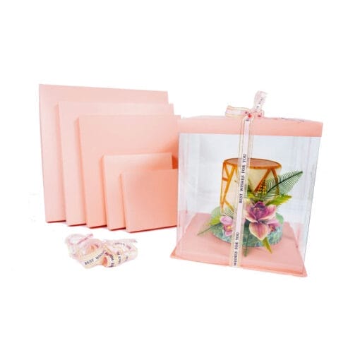 Caja Para Tarta Deluxe Rosa - 30 X 34 Cm - Imagen 4