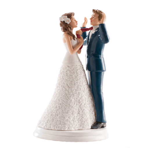 Figura Para Tarta Pareja Manos Arriba