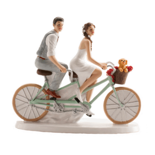 Figura Para Tarta Pareja En Bicicleta - Imagen 2